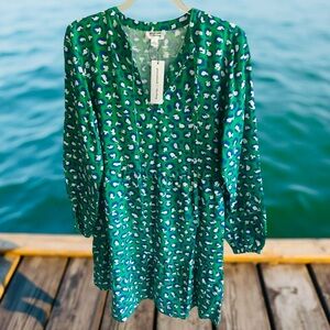 NEW Grace Atwood Boutique along Sleeve Animal Print Dress Size S